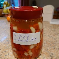 Fermented Hot Pepper Sauce - base recipe A picture of Fermented Hot Pepper Sauce - base recipe.