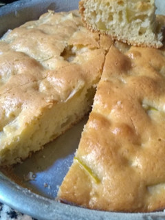 Una foto de Torta de manzana verde