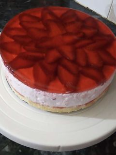 A picture of Strawberry cheesecake.