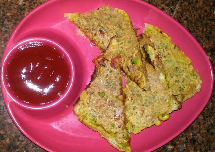 Easiest Way to Make Perfect Veg Omelette Toast