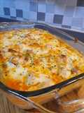 Patatas al horno con chorizo patatero y pollo