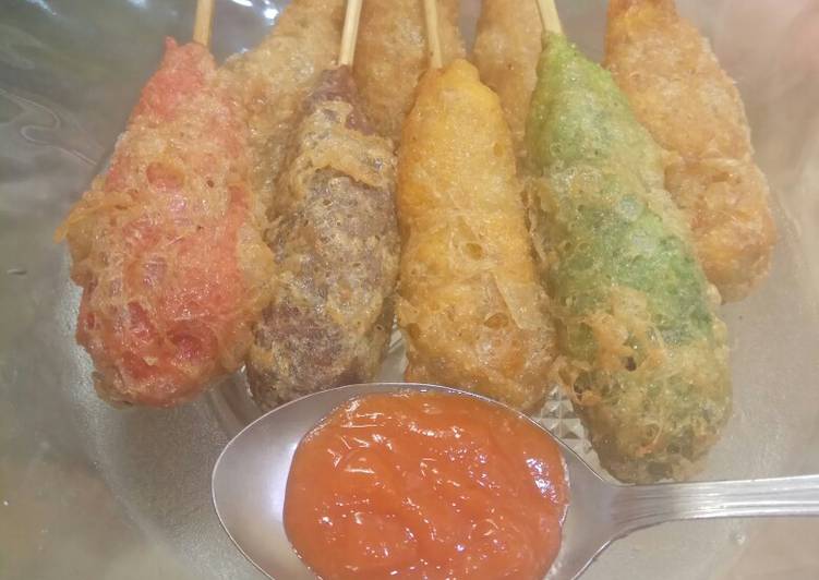 Resep masakan Sempol pelangi | Cara Buat Sempol pelangi Yang Lezat