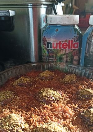 صورة لوصفة كنافة محشية بالنوتيلا