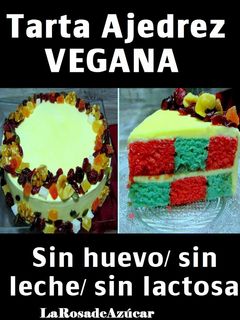 Una foto de Tarta Ajedrez vegana (Sin leche/sin huevo)