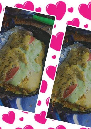 Una foto de Enrollado de papa 🥔 relleno con pollo