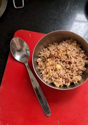 A picture of Corn Broken Wheat Pulao.