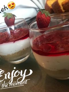 صورة لوصفة كاسات تشيز كيك بالفريز 🍓