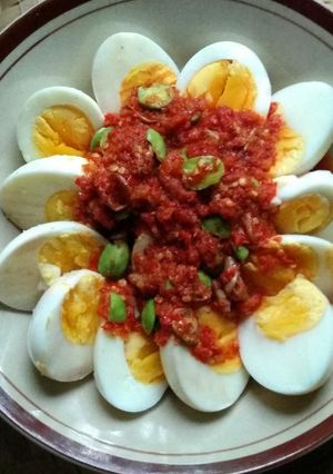 Foto resep Balado telor petai ala mbak yuni