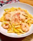 Mì Trứng Spatzle Xào Tôm Phô Mai