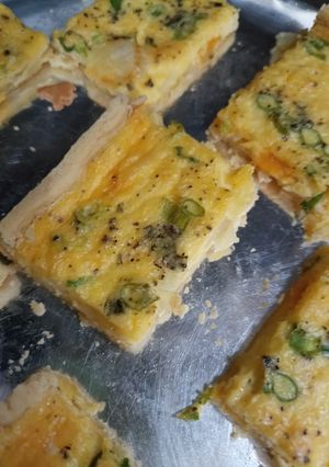 Una foto de Quiche cebollino y queso