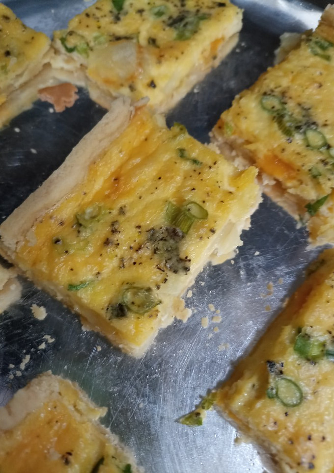 Una foto de Quiche cebollino y queso