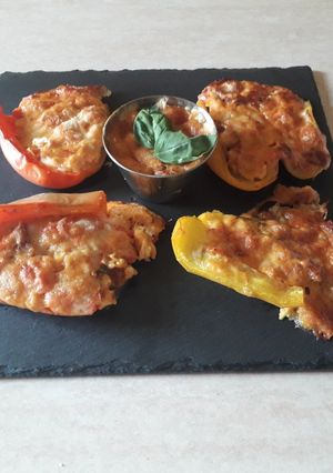 A picture of My Style Pugliese Stuffed Peppers.