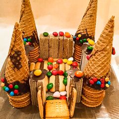 Edible Biscuits Castle A picture of Edible Biscuits Castle.