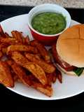My Cod Fish Burger, Chips & Mushy Peas 😍