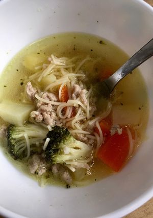 Darált húsos leves recept fotója