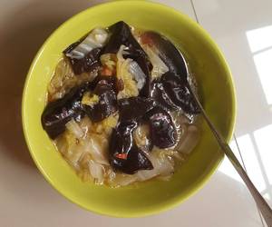 Resep Mudah Sup Sawi Putih Jamur Kuping ala anak kost pakai ricecooker Yummy Mantul