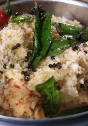 नारळ चटणी आणि तडका (Naral Chutney Tadka Recipe In Marathi) रेसिपी चे मुख्य फोटो 