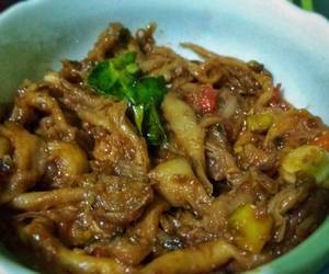 Resep mudah Sate Goreng Jamur Tiram Sambal Kacang Paling Enak