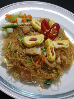 Foto resep Bihun goreng sayuran plus