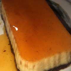 A picture of The Impossible Chocolate Flan Cake.