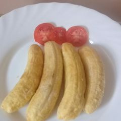 A picture of Simple health breakfast..Deep fried matoke...#4weekschallenge.