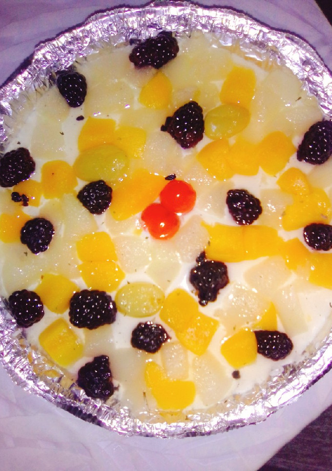 Una foto de Cheesecake frío con fruta