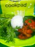 Pecel ayam lengkap
