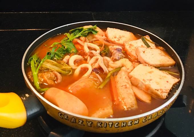 Soup cumi kimchi