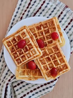 Una foto de Waffles de chipa 🧇 Chipa en gofrera/wafflera 🧇