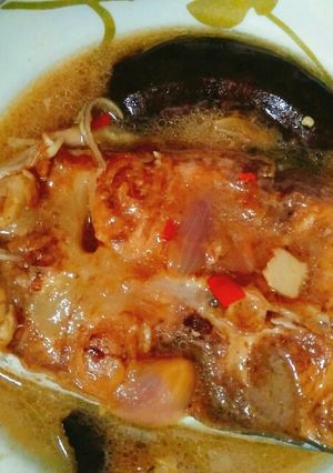 Hình của món Cá da trơn kho lạt dầm me.