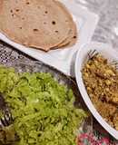 Tacos o fajitas integrales con Espinaca y Ricotta