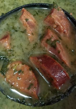 A picture of Slow Cooker Caldo Verde Soup.