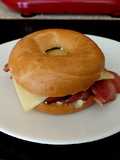 My Smoked Streaky Bacon Bagel With Cheese 🥰