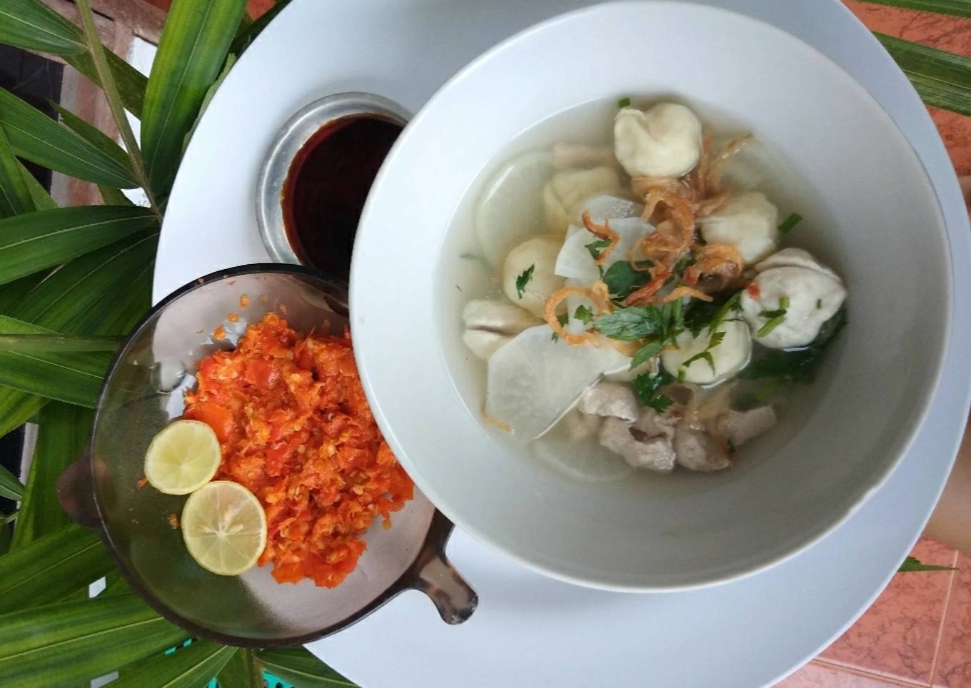 Soto babi bakso /bisa diganti jadi soto babat sapi