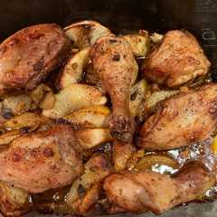 Foto principal de Pollo con manzana al horno 🍗🍎