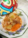 Garbanzos cocidos con repollo y chorizo