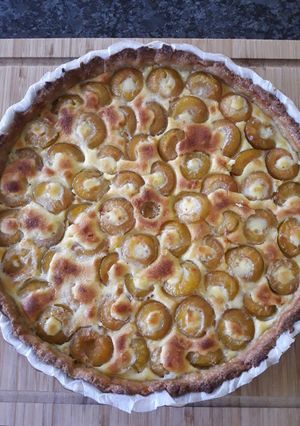 Une photo de Tarte amandine mirabelle