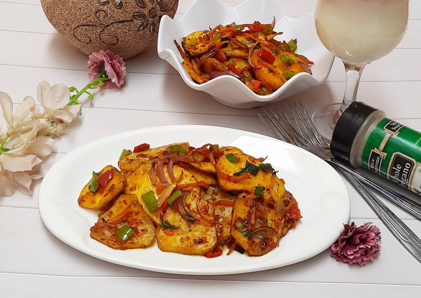 Stir fry sweet potatoes