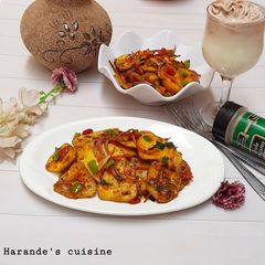 A picture of Stir fry sweet potatoes.