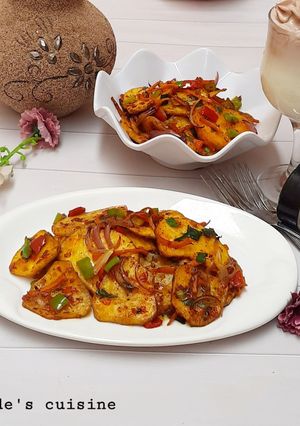 A picture of Stir fry sweet potatoes.