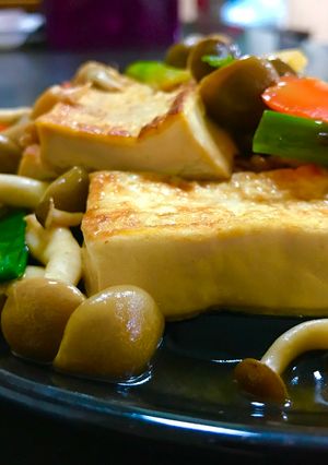 蔥燒豆腐 的食譜成品照片