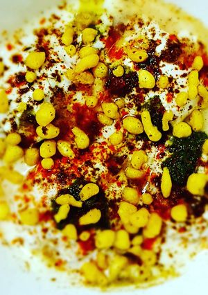 A picture of Dahi Vada.