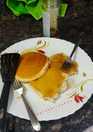 A picture of Eggless Pancakes.
