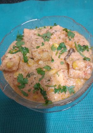 A picture of Paneer & Corn 🌽Curry.