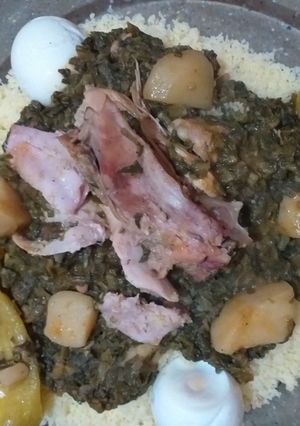 صورة لوصفة طعام (كسكس) بالسلق