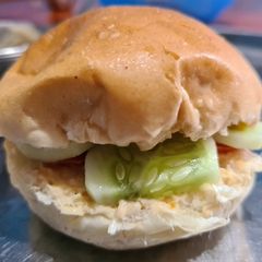 Quick veg bun sandwich A picture of Quick veg bun sandwich.