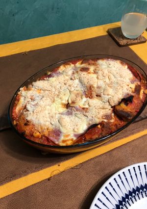Una foto de Parmesana de Zuchinis