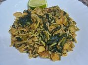 A picture of leaf vegetable salad