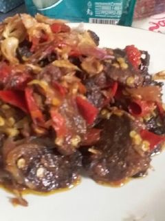 Foto resep Dendeng daging sapi pedas