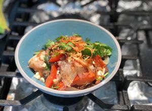 Hình của món Cá chưng tương hột.